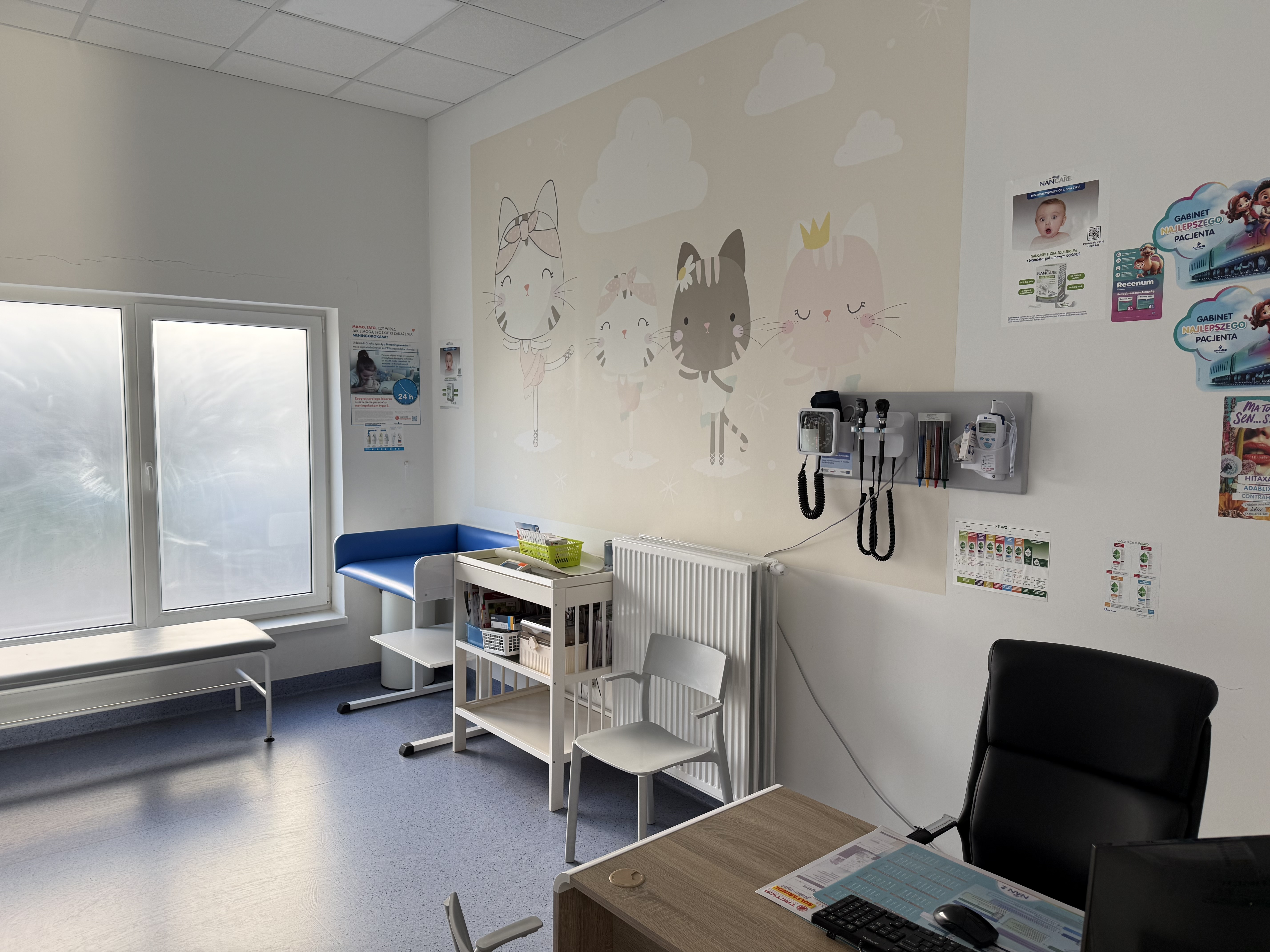 Przyjazny gabinet pediatryczny dostosowany do potrzeb najmłodszych pacjentów